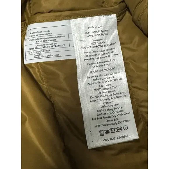 Eddie Bauer Women's 650 Puffer Vest Plaid L Goose Down Full Zip Brown Red Prep - Picture 3 of 5